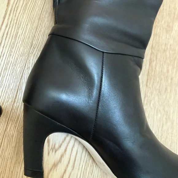 Everlane The Knee-High Banana Heel Boot in black leather size 7 new without box - Picture 8 of 14